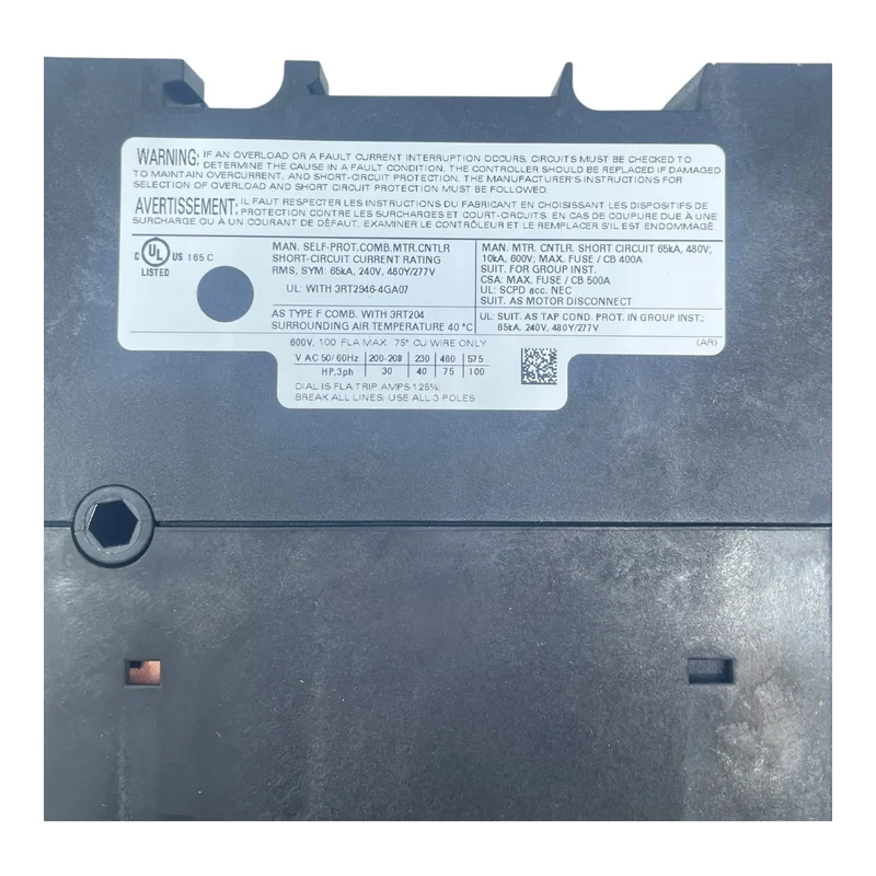 Siemens Motorschutzschalter 80-100 A 3RV2041-4MA15 Sirius Class 10