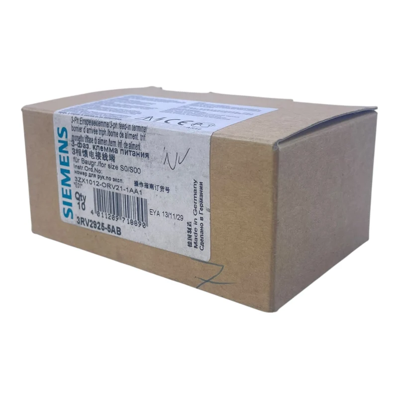Siemens Einspeiseklemme 3RV2925-5AB für S0/S00 VE: 7stk Einspeiseklemme