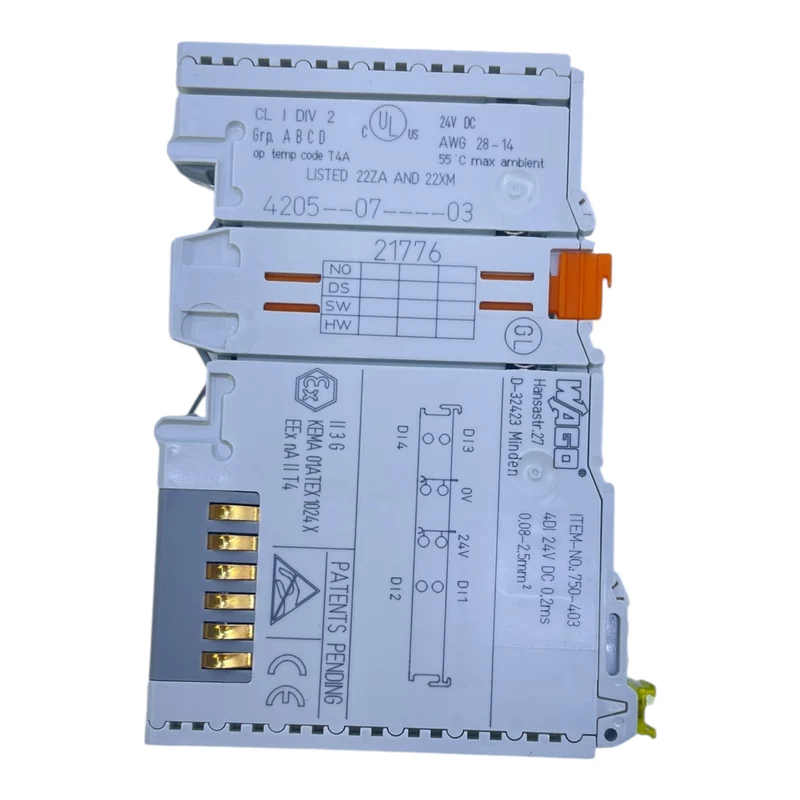 WAGO 750-403 Feldbusklemme 4DI 24V DC Digitaleingangsklemme