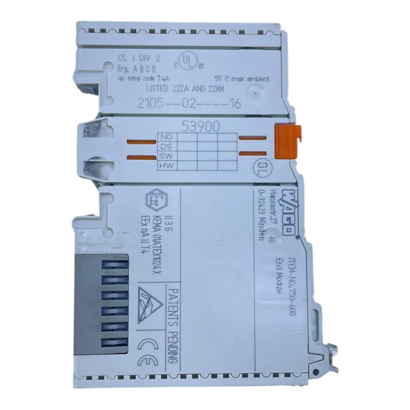 Wago 750-600 Endmodul Feldbusklemme 24V DC