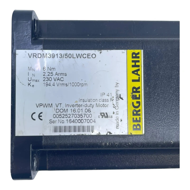 Berger Lahr Servomotor 6Nm VRDM3913/50LWCEO 230V AC 2,25A