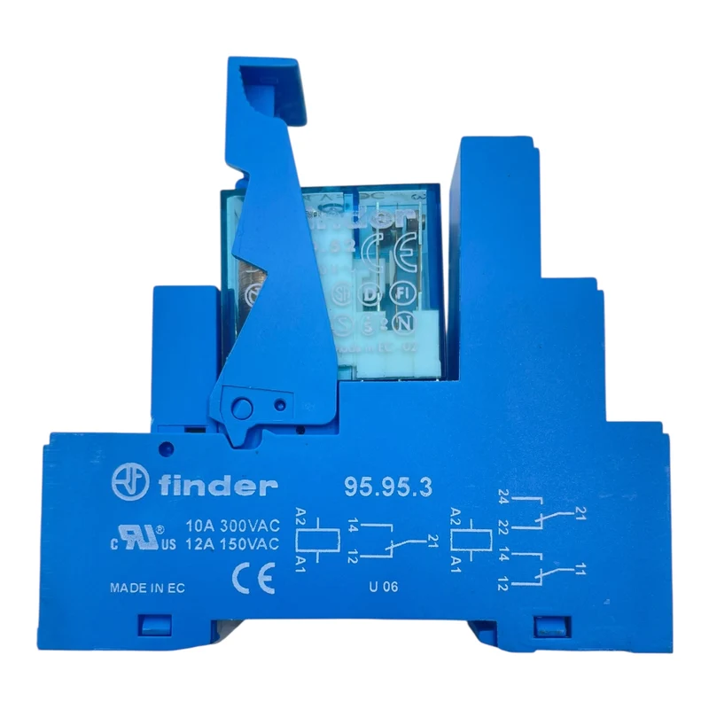 Finder Relaismodul 95.95.3 mit Sockel 99.80.9.024.99 24V DC 10A 300VAC