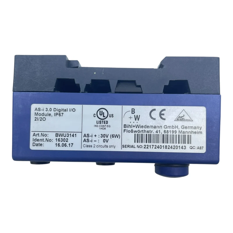 Bihl+Wiedemann AS-i 3.0 Digital I/O Modul BWU3141 2I/2O IP67