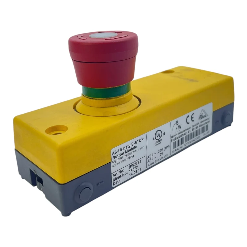 Bihl+Wiedemann AS-i Safety E-STOP BW2773 Not-Aus Taster Modul 30V