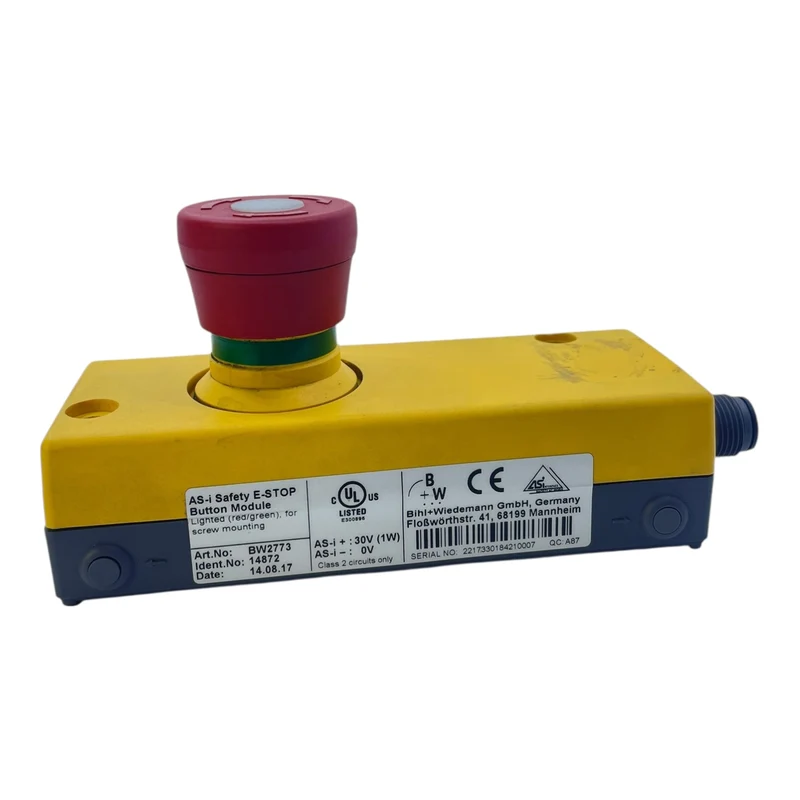 Bihl+Wiedemann AS-i Safety E-STOP BW2773 Not-Aus Taster Modul 30V