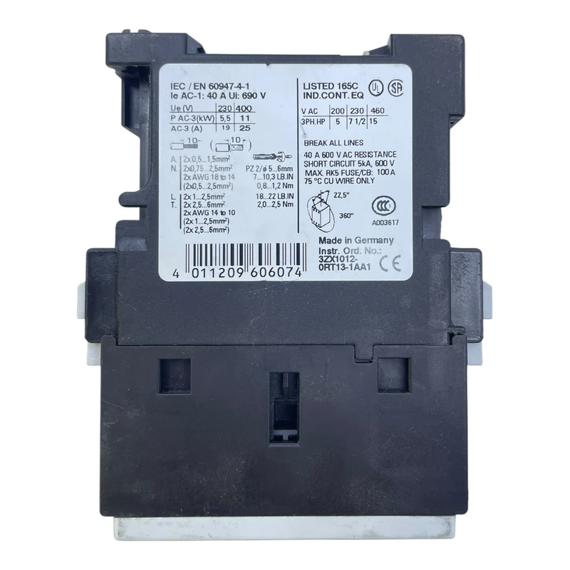 Siemens Schütz 40A 230V 3RT1526-1BB40 Sirius AC-3 11kW