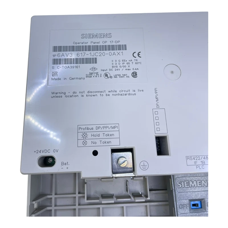 Siemens Operator Panel OP17-DP 6AV3617-1JC20-0AX1 Bedienpanel HMI
