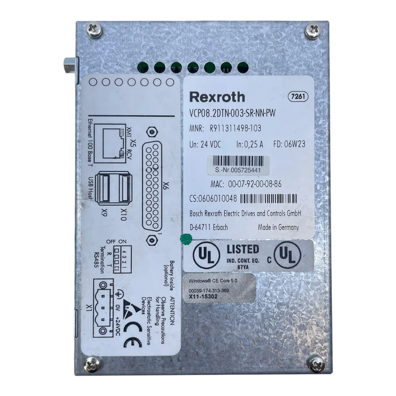 Rexroth Bedienpanel IndraControl VCP08 VCP08.2DTN-003-SR-NN-PW R911311498-103