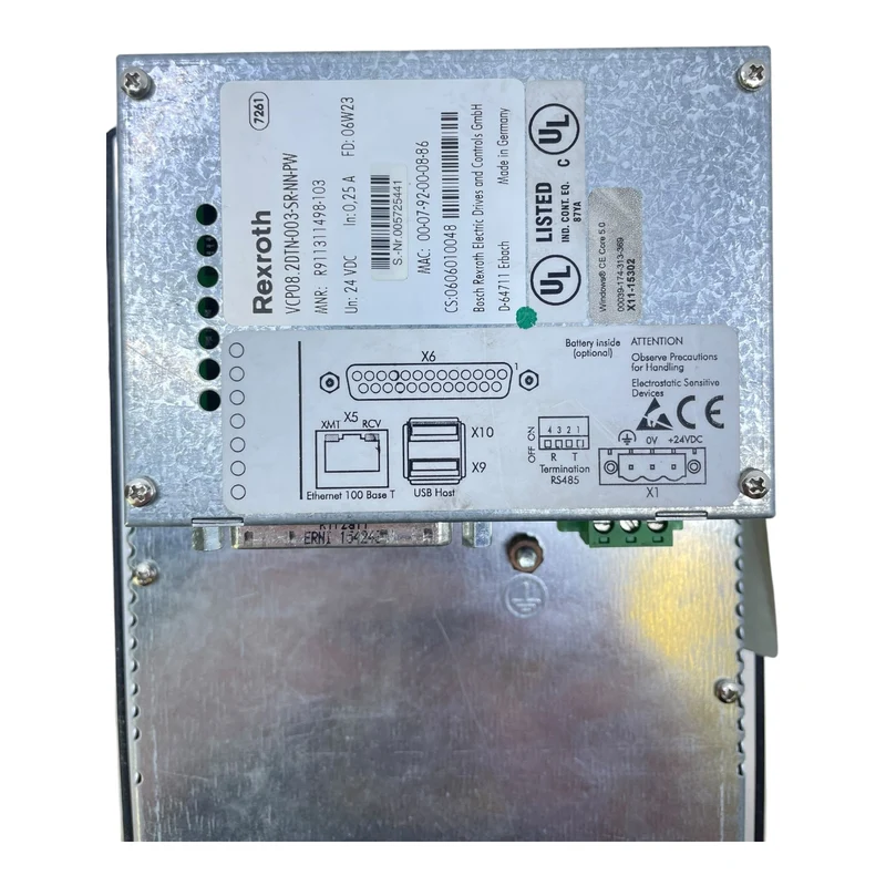 Rexroth Bedienpanel IndraControl VCP08 VCP08.2DTN-003-SR-NN-PW R911311498-103
