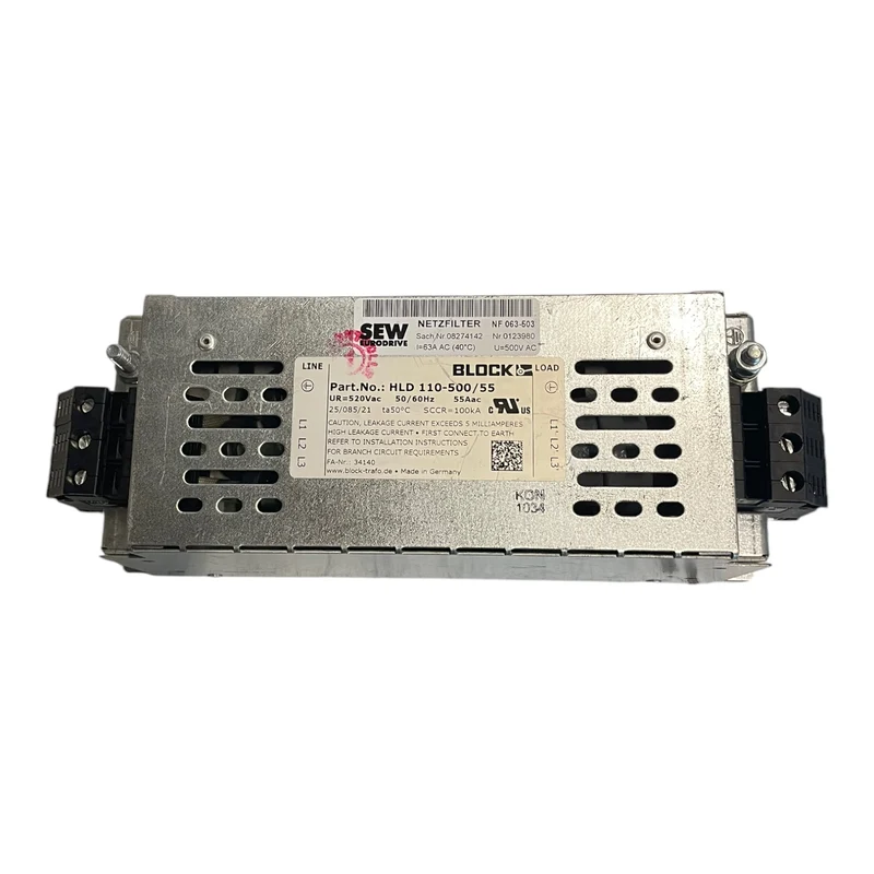 BLOCK HLD110-500/55 Netzfilter 520Vac 50/60Hz 55Aac für Industriellen Einsatz
