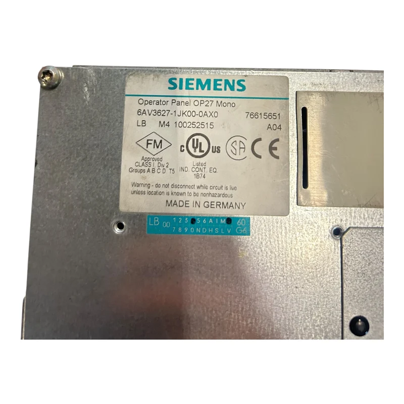 Siemens 6AV3627-1JK00-0AX0 Operator Panel Bedieneinheit HMI Industrie Einsatz