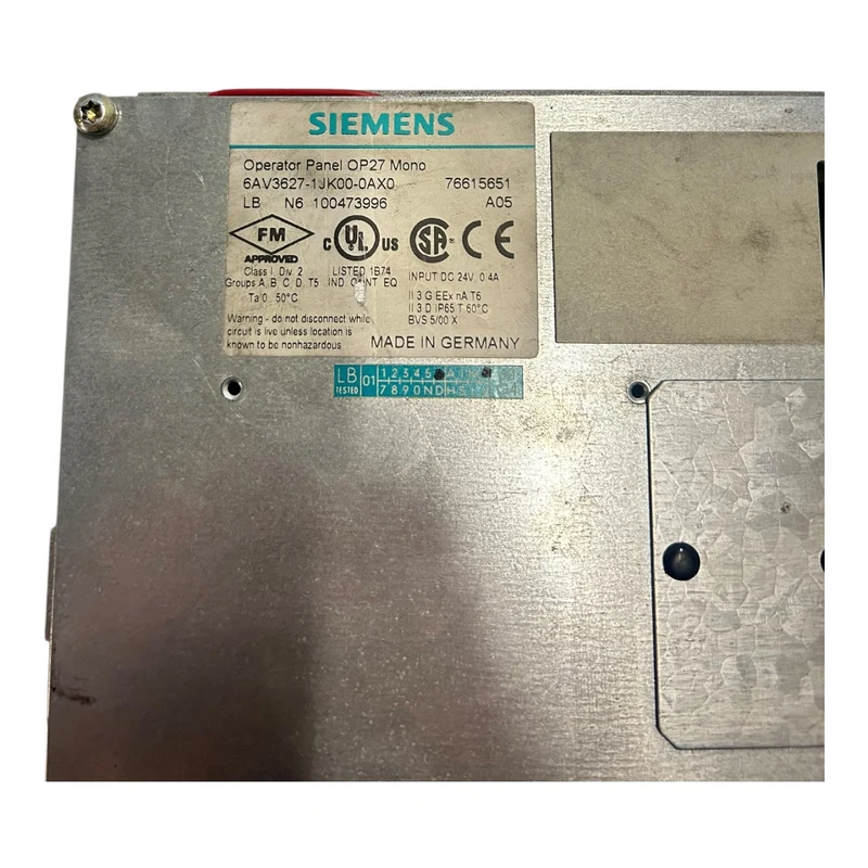 Siemens 6AV3627-1JK00-0AX0 Operator Panel Bedieneinheit HMI Industrie Einsatz