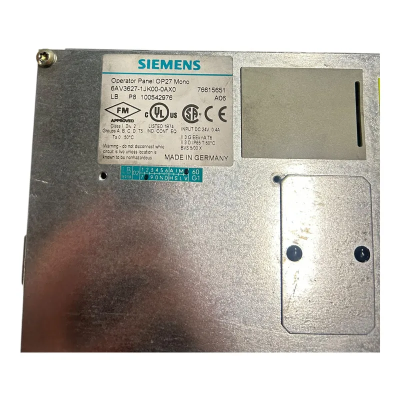 Siemens 6AV3627-1JK00-0AX0 Operator Panel Bedieneinheit HMI Industrie Einsatz