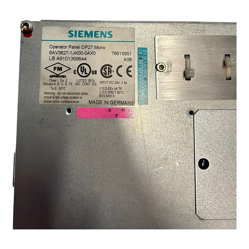 Siemens 6AV3627-1JK00-0AX0 Operator Panel Bedieneinheit HMI Industrie Einsatz