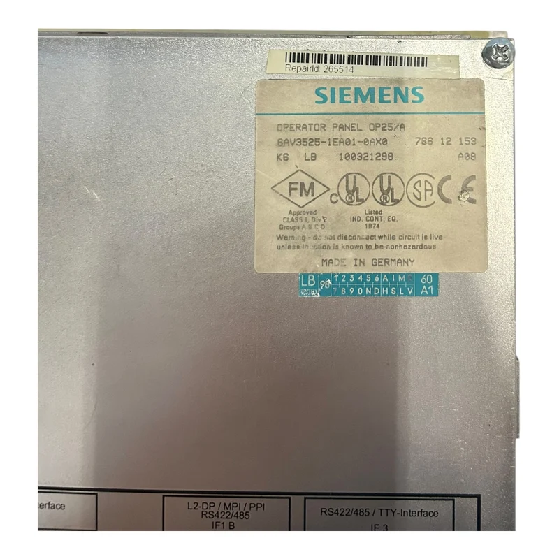 Siemens 6AV3525-1EA01-0AX0 Operator Panel Bedieneinheit HMI Industrie Einsatz