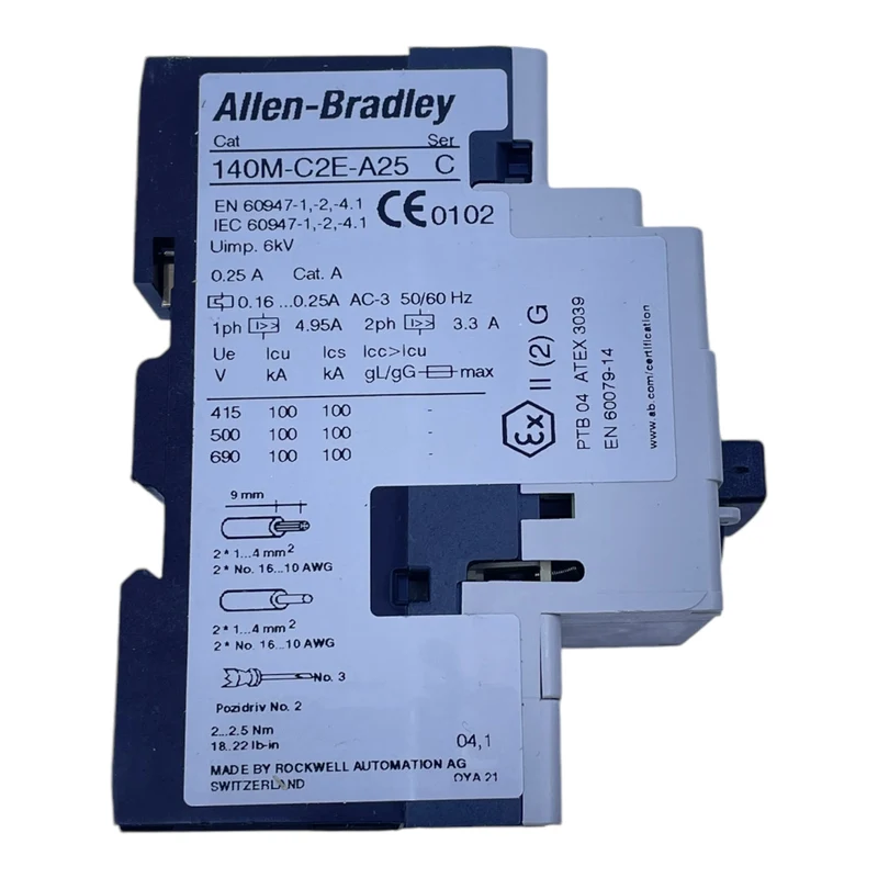 Allen Bradley 140M-C2E-A25 Motorschutzschalter für industriellen Einsatz 140M-C2