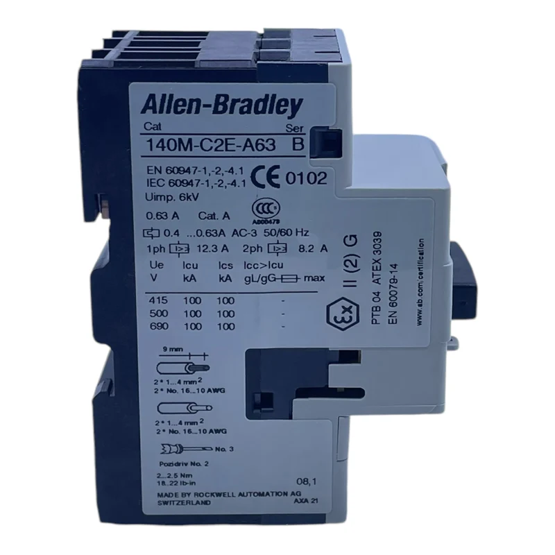 Allen Bradley 140M-C2E-A63 Motorschutzschalter für industriellen Einsatz 140M-C2