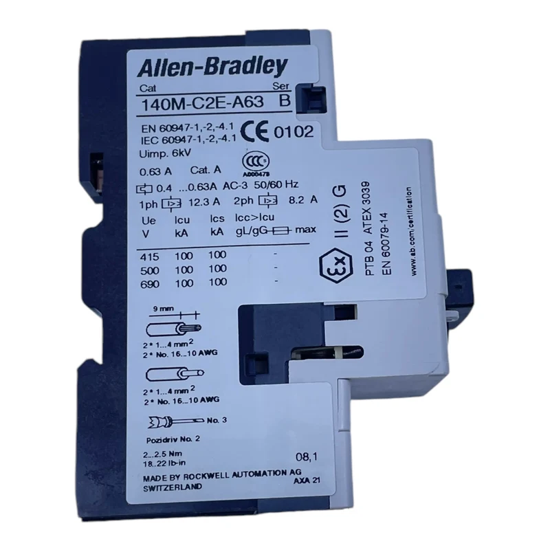 Allen Bradley 140M-C2E-A63 Motorschutzschalter für industriellen Einsatz 140M-C2