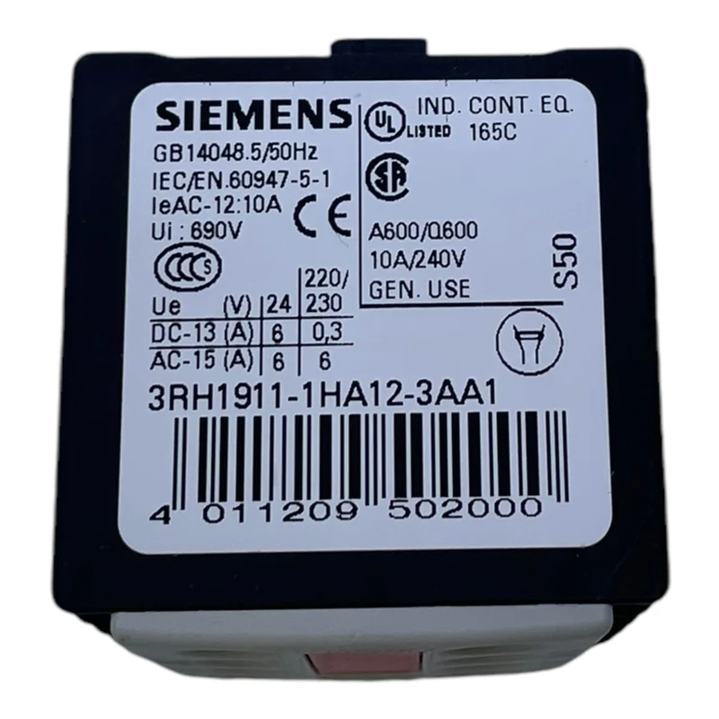 Siemens 3RH1911-1HA12-3AA1 Hilfsschütz für industriellen Einsatz Siemens 3RH1911