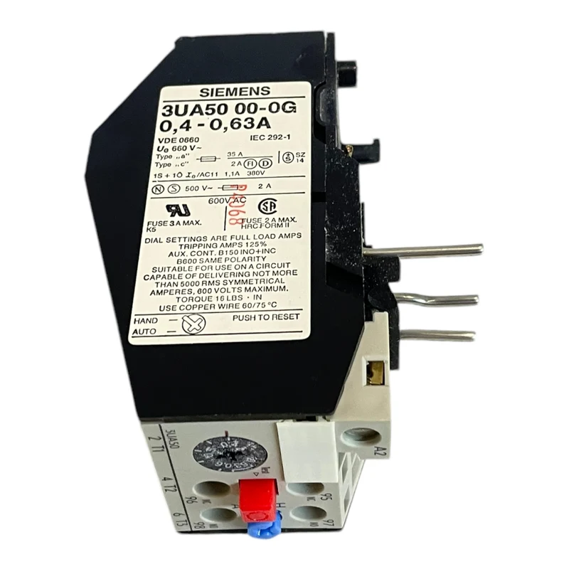 Siemens 3UA50 00-0G Überlastrelais für industriellen Einsatz VE:5stk/pcs Siemens