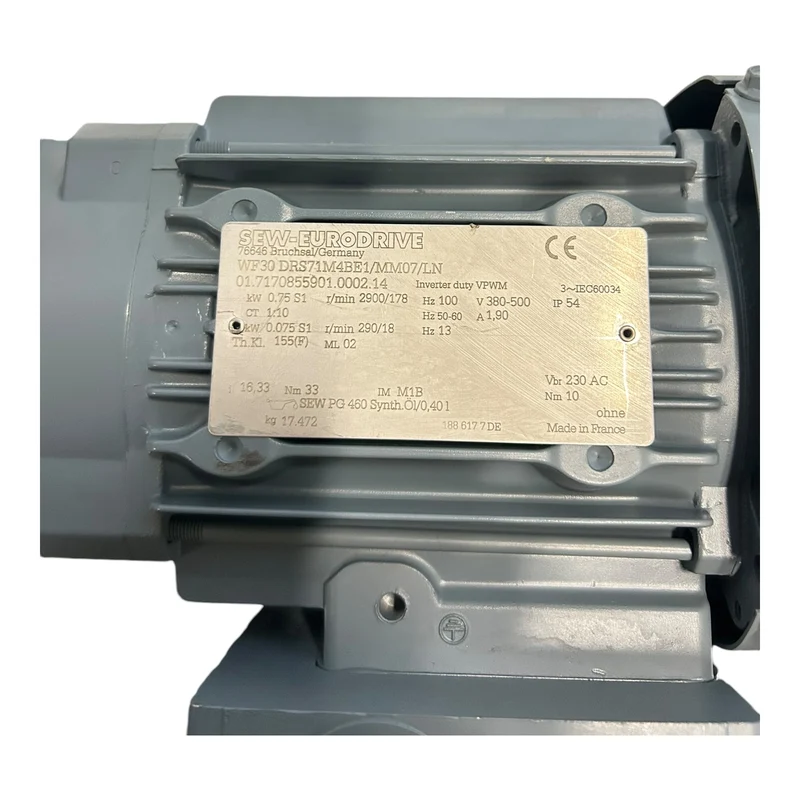 SEW Getriebemotor 0,75kW WF30DRS71M4BE1/MM07/LN SEW Getriebemotor Getriebemotor