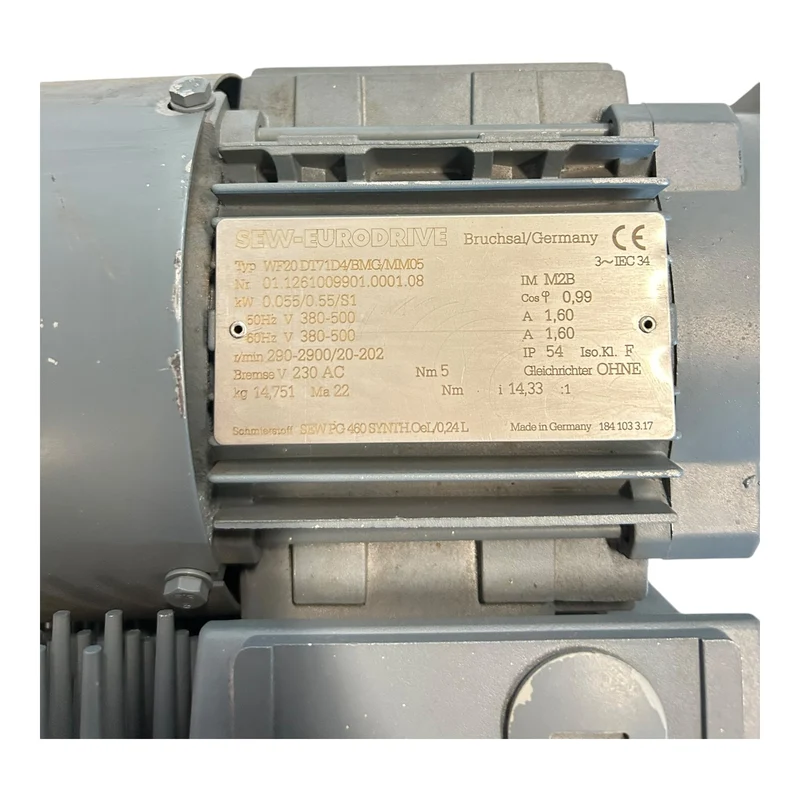 SEW Getriebemotor 0,55kW WF20DT71D4/BMG/MM05 SEW Getriebemotor WF20DT71D4/BMG/MM