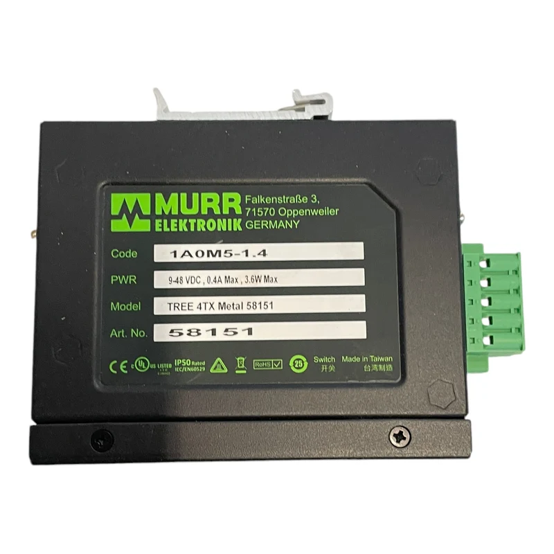 Murr Elektronik Tree 4TX Metal 58151 Netzwerk Schalter für industriellen Einsatz