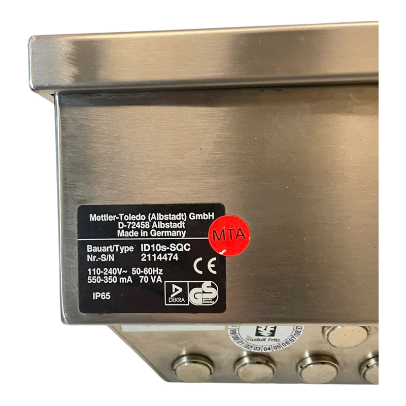 Mettler Toledo ID10s-SQC Waageterminal 110-240V 50-60Hz IP65 550-350mA 70VA