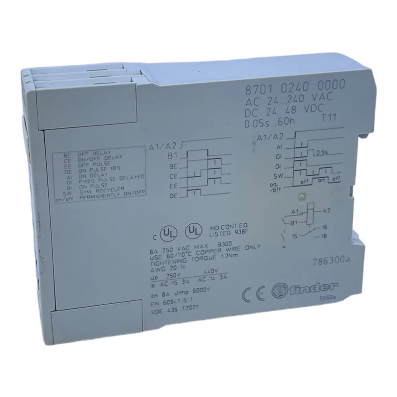 Finder 87.01 Zeitrelais für industriellen Einsatz Finder 87.01 Zeitrelais Finder