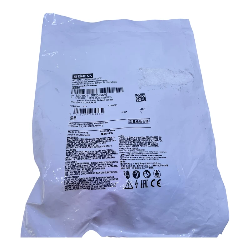 Siemens 3SU1001-1GB20-0AA0 Not-Halt-Pilzdrucktaster für industriellen Einsatz