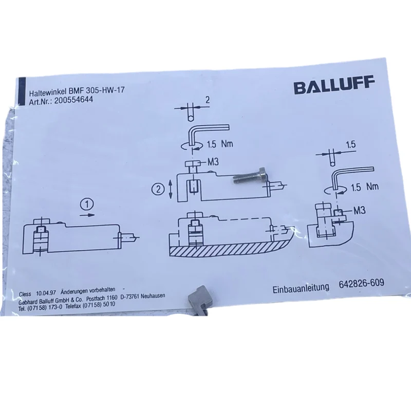 Balluff BMF305-HW-17 Haltewinkel für Sensoren 200554644 VE:4stk/pcs Haltewinkel