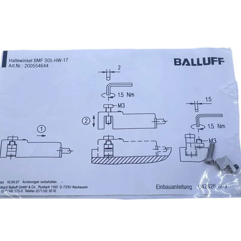 Balluff BMF305-HW-17 Haltewinkel für Sensoren 200554644 VE: 5stk/pcs Haltewinkel