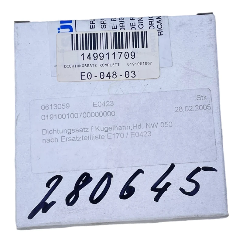 Suedmo 0191001007 Dichtungssatz für industriellen Einsatz Suedmo 0191001007
