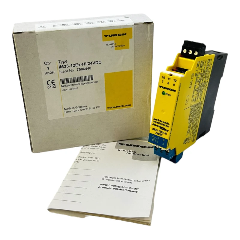 Turck IM33-12Ex-Hi/24VDC HART-Messumformer-Speisetrenner 1-Kanal 7506446