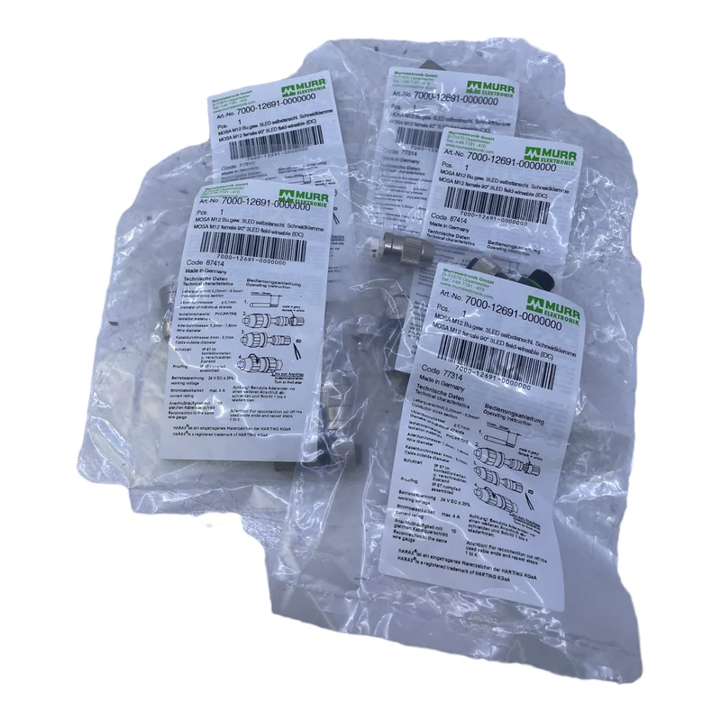 Murr 7000-12691-0000000 M12 Bu. 90° A-kod. Schneidklemmanschluss 3LED VE:5stk/pc