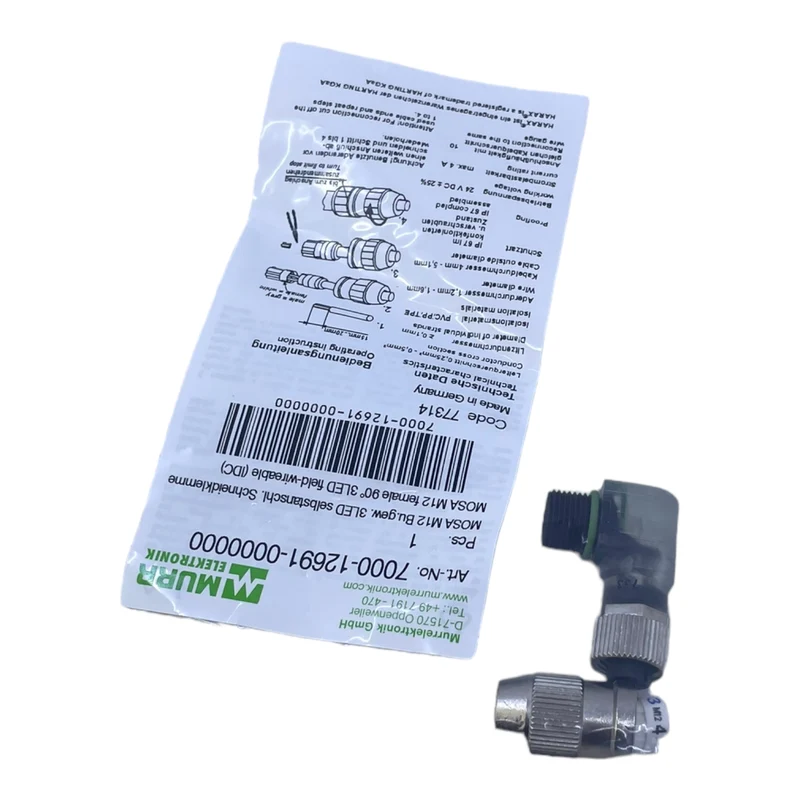 Murr 7000-12691-0000000 M12 Bu. 90° A-kod. Schneidklemmanschluss 3LED VE:5stk/pc
