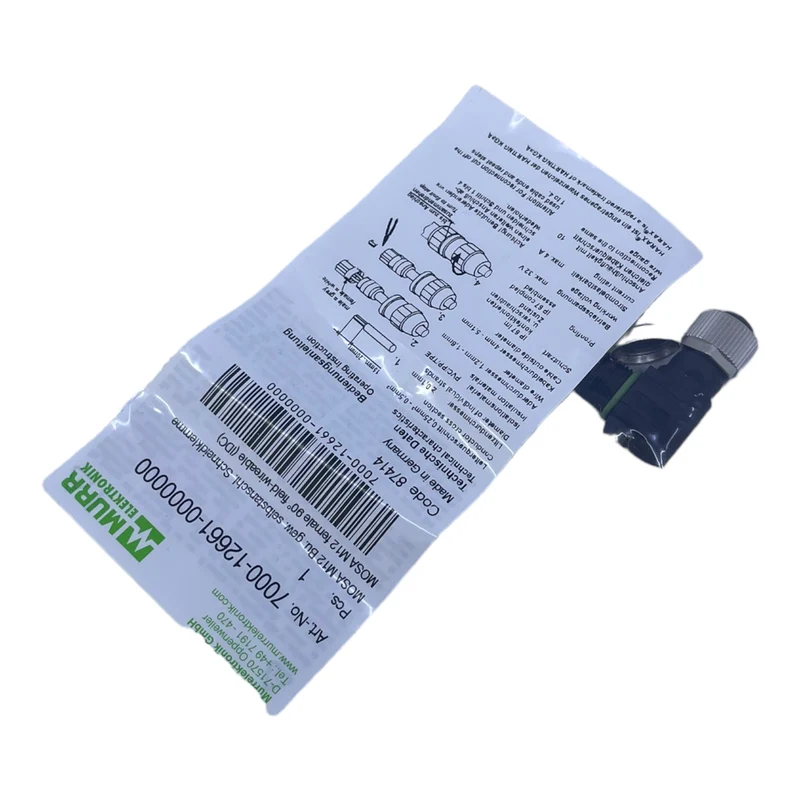 Murr 7000-12661-0000000 M12 Bu. 90° A-kod. Schneidklemmanschluss VE:5stk/pcs