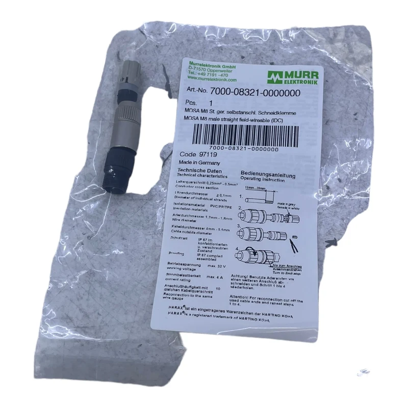 Murr 7000-08321-0000000 Verbindungsstecker für industriellen Einsatz VE:3stk/pcs