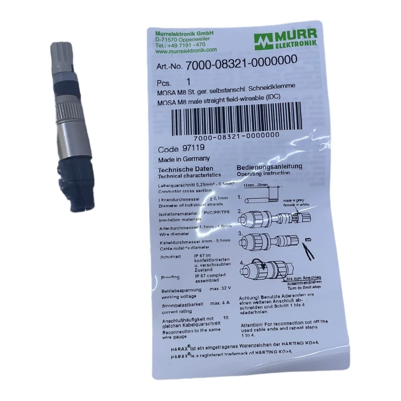 Murr 7000-08321-0000000 Verbindungsstecker für industriellen Einsatz VE:3stk/pcs
