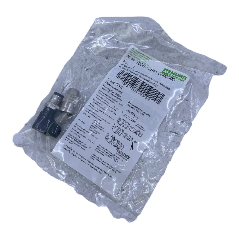 Murr 7000-12541-0000000 M12 St. 90° A-kod. Schneidklemmanschluss VE:6stk/pcs