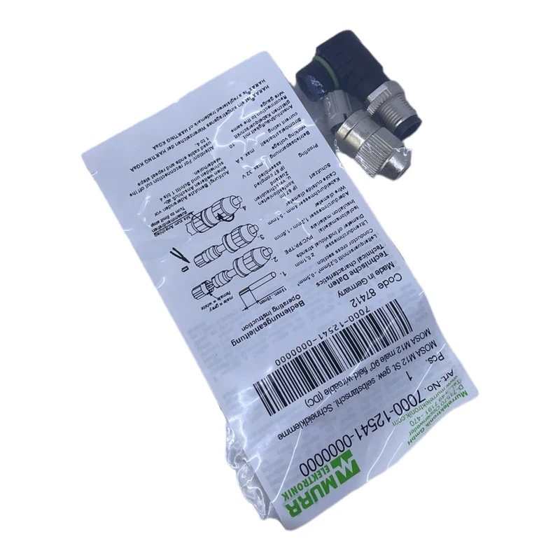 Murr 7000-12541-0000000 M12 St. 90° A-kod. Schneidklemmanschluss VE:6stk/pcs
