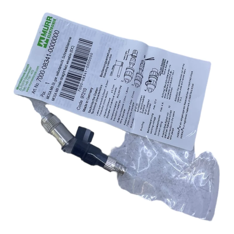 Murr 7000-08341-0000000 M8 St. 0° A-kod. Schneidklemmanschluss VE:13stk/pcs