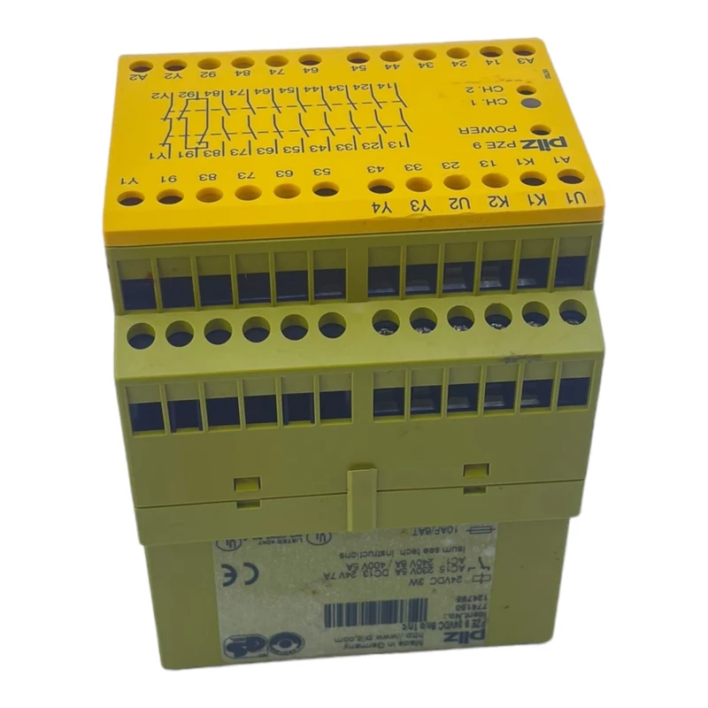 Pilz PZE 9 24VDC 8n/o 1n/c Sicherheitsrelais für industriellen Einsatz 774150