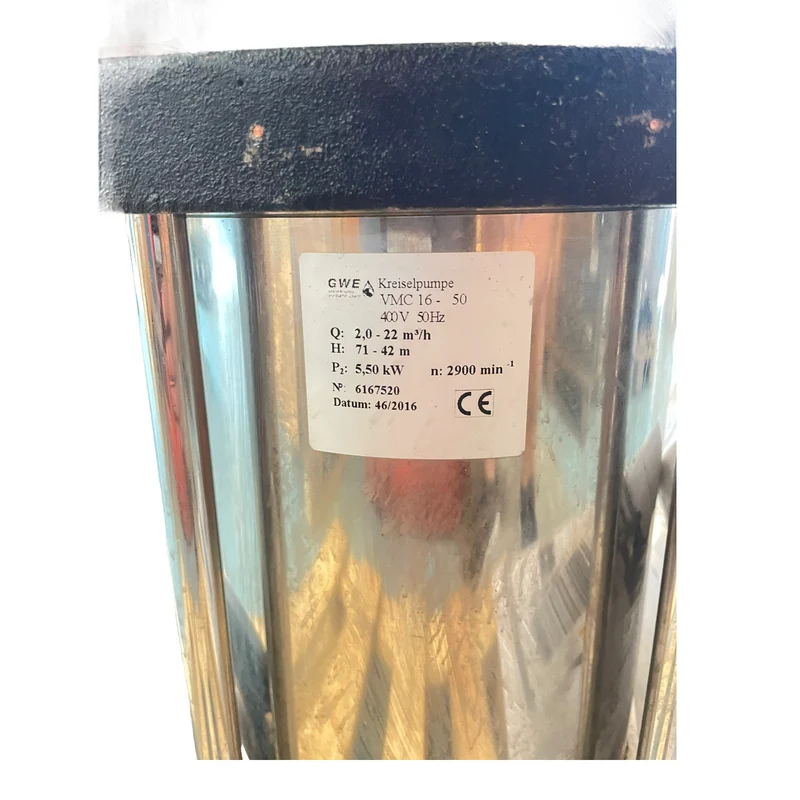 GWE Kreiselpumpe VMC16-50 2,0-22m3/h 5,50kW Kreiselpumpe für Industrie Einsatz