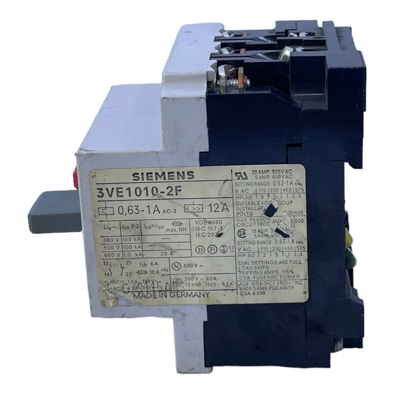 Siemens 3VE1010-2F Manueller Motorschutzschalter für industriellen Einsatz
