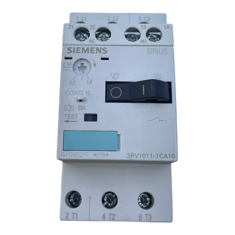 Siemens 3RV1011-1CA10 Leistungsschalter für industriellen Einsatz 2,5A 50/60Hz