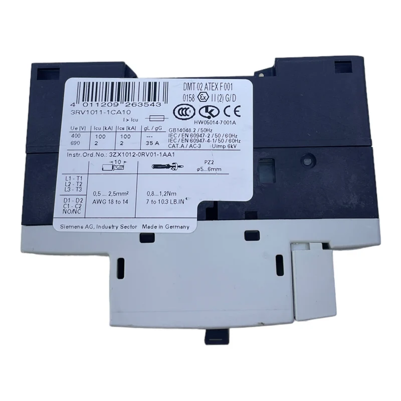 Siemens 3RV1011-1CA10 Leistungsschalter für industriellen Einsatz 2,5A 50/60Hz