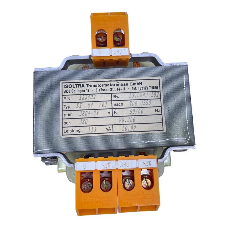 Isoltra EI84/43 Trasnformator für industriellen Einsatz 113VA Isoltra EI84/43