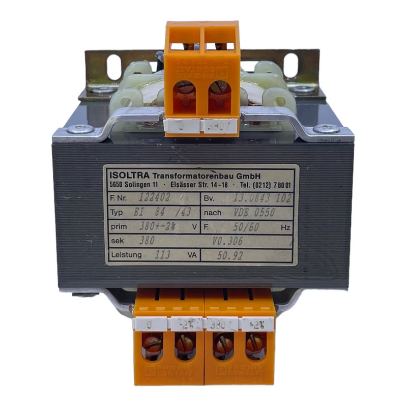 Isoltra EI84/43 Trasnformator für industriellen Einsatz 113VA Isoltra EI84/43
