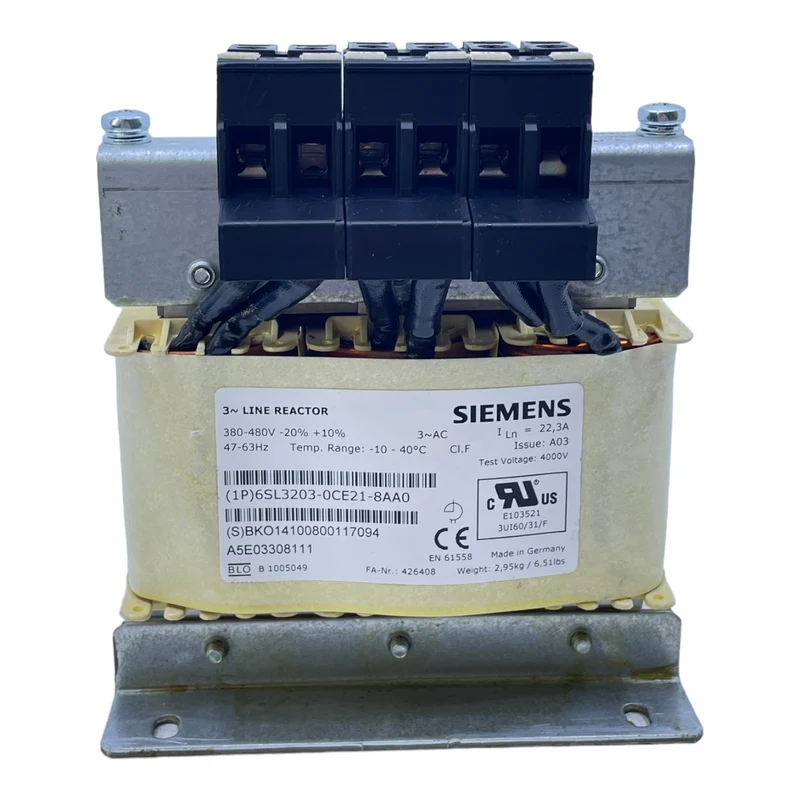 Siemens 6SL3203-0CE21-8AA0 Netzdrossel 380-480V 47-63Hz Line Reactor